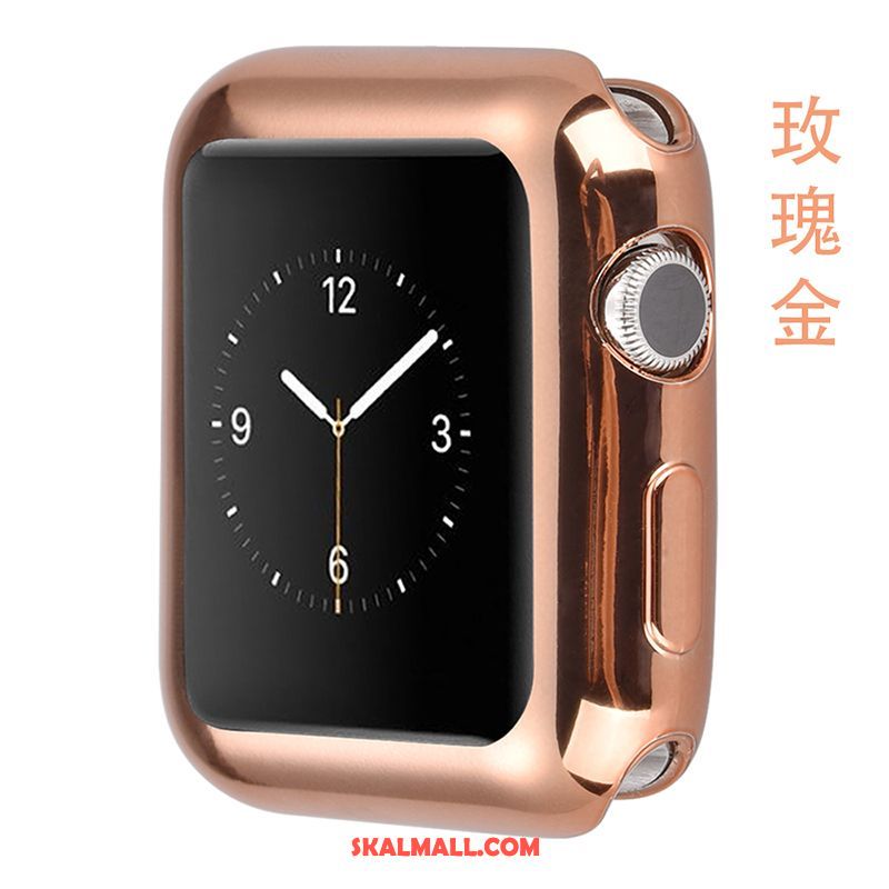 Apple Watch Series 2 Skal All Inclusive Silikon Plating Svart Mjuk Rea