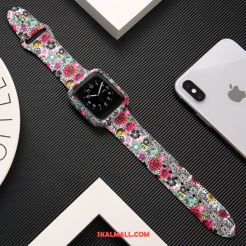 Apple Watch Series 2 Skal Leopard Skydd Trend Varumärke Silikon Tryck Till Salu