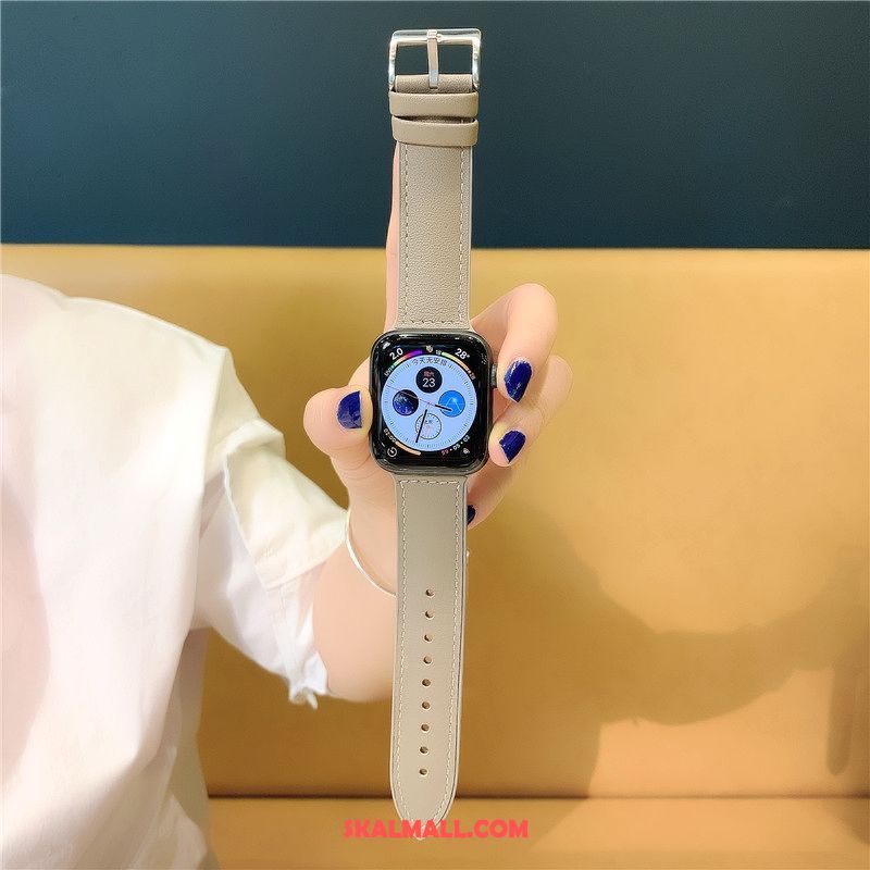 Apple Watch Series 5 Skal Läder Grön Silikon Fodral Till Salu