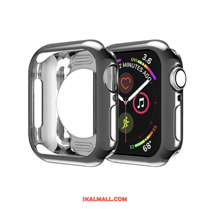 Apple Watch Series 5 Skal Silikon Slim Skydd Guld Frame Rea
