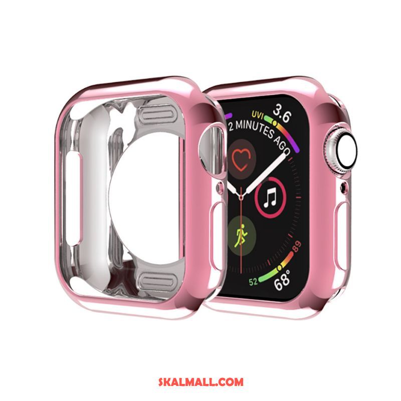 Apple Watch Series 5 Skal Silikon Slim Skydd Guld Frame Rea