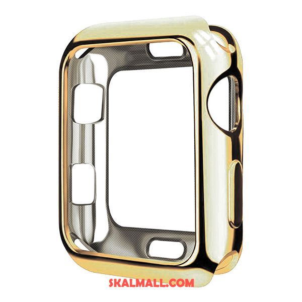 Apple Watch Series 5 Skal Slim Transparent Plating Röd Mjuk Rea