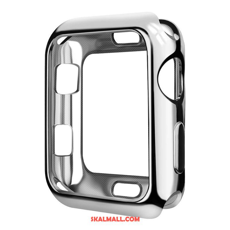 Apple Watch Series 5 Skal Slim Transparent Plating Röd Mjuk Rea