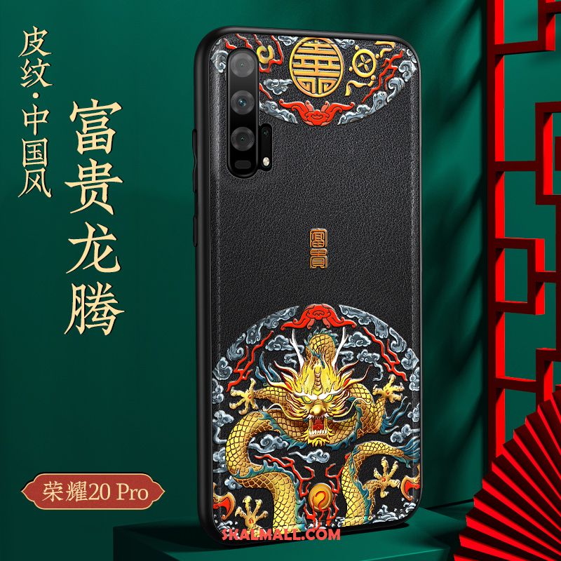 Honor 20 Pro Skal Personlighet Kinesisk Stil Läder Silikon Mobil Telefon Till Salu