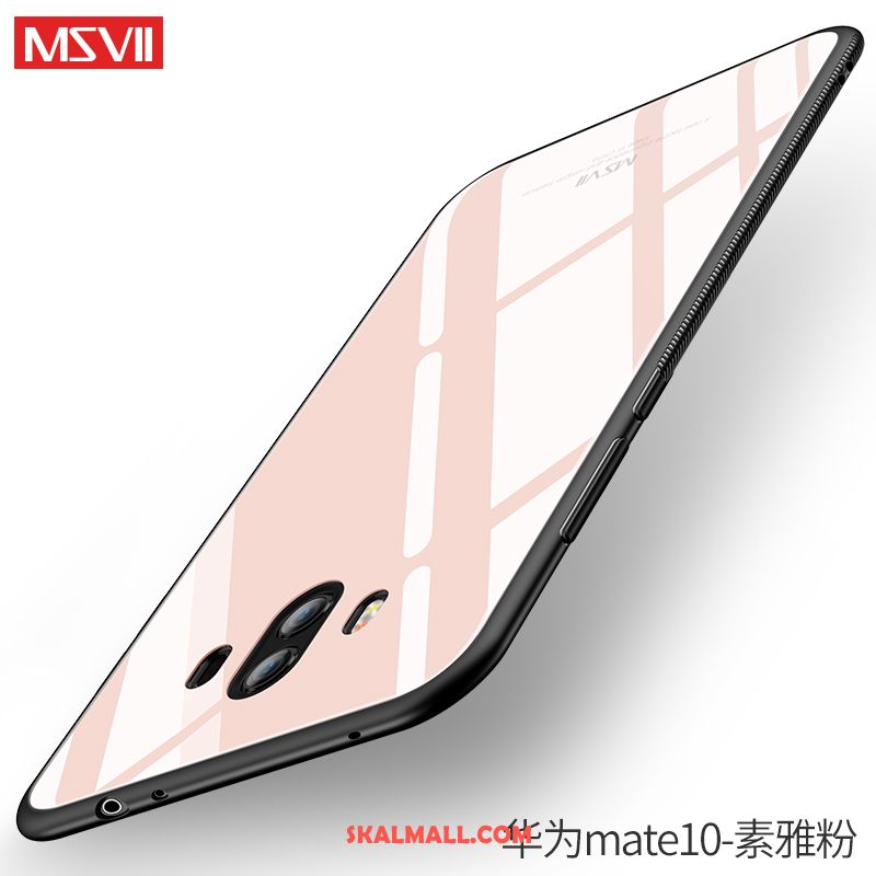 Huawei Mate 10 Skal Glas Vit Bakre Omslag Enkel Mobil Telefon Online