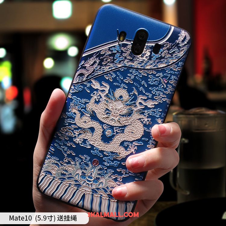 Huawei Mate 10 Skal Mobil Telefon Blå Trend Par Kreativa Fodral Rea