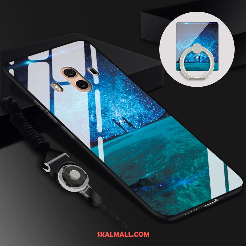 Huawei Mate 10 Skal Mobil Telefon Hängsmycken Svart Mjuk Glas Fodral Billigt