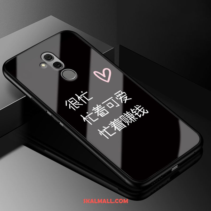 Huawei Mate 20 Lite Skal Blå Konst Glas Silikon Skydd Billigt