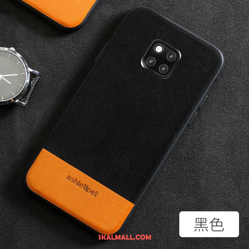 Huawei Mate 20 Pro Skal Elegant Äkta Läder Lyxiga Mode Sy Fodral Online