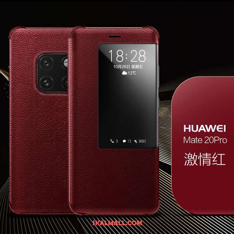 Huawei Mate 20 Pro Skal Mobil Telefon Business All Inclusive Fallskydd Äkta Läder Rea