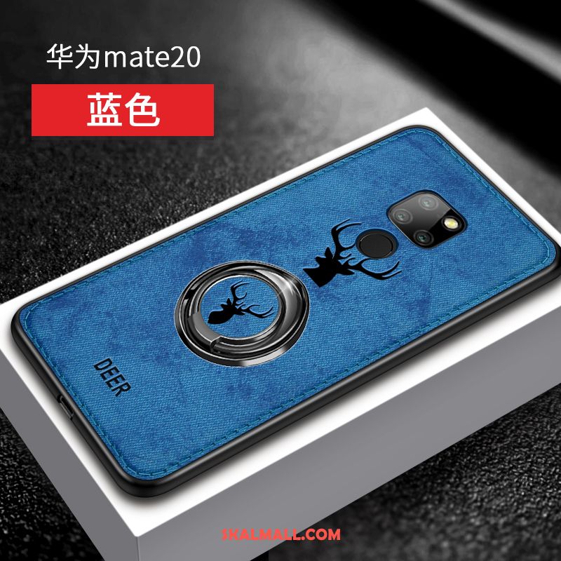 Huawei Mate 20 Skal Skydd Svart Ring Support Silikon Billigt