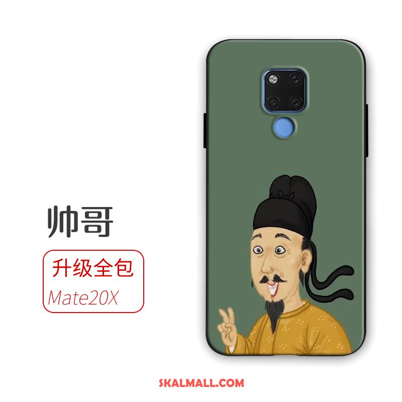 Huawei Mate 20 X Skal Trend Fallskydd Tecknat Grön Mjuk Billigt