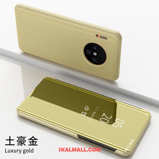 Huawei Mate 30 Pro Skal Mobil Telefon Kreativa Skydd Blå Läderfodral Online