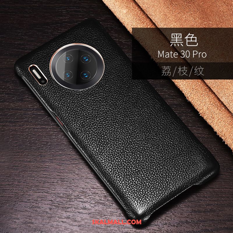 Huawei Mate 30 Pro Skal Skydd Läderfodral Mobil Telefon Äkta Läder Slim Fodral Butik