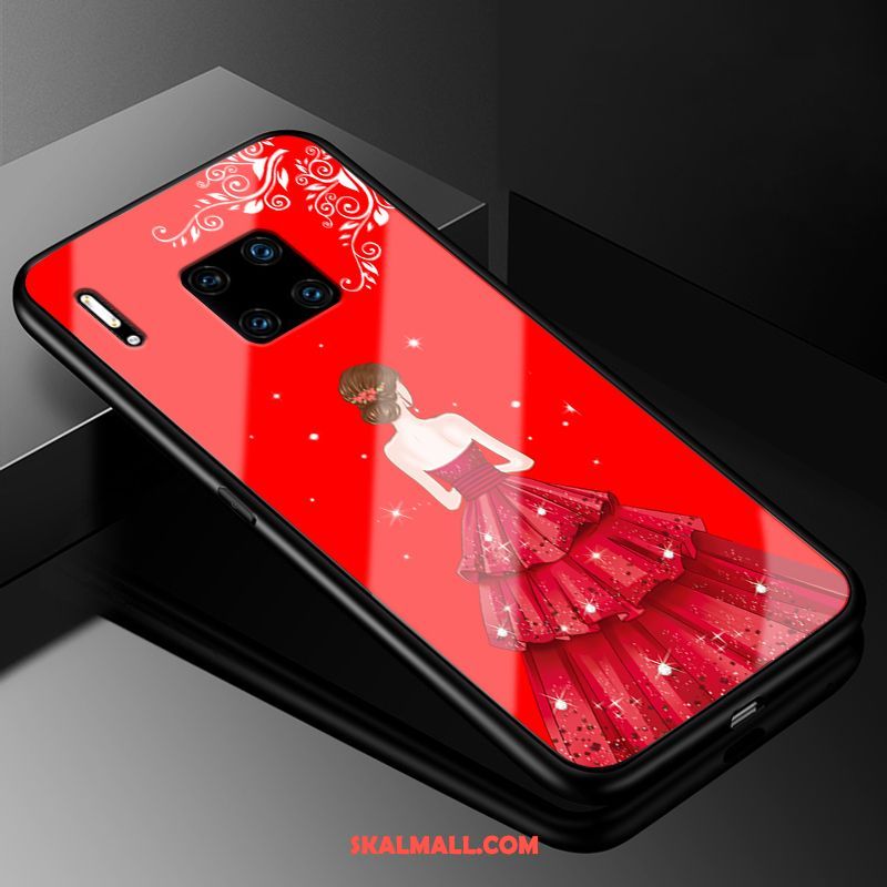 Huawei Mate 30 Rs Skal Röd Glas Skydd Tråd Mobil Telefon Online