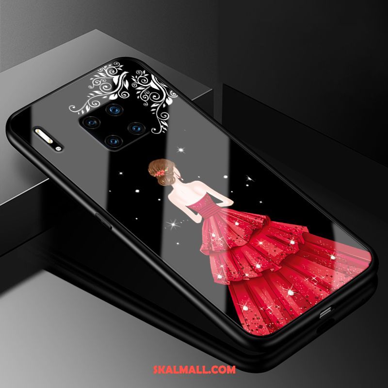 Huawei Mate 30 Rs Skal Röd Glas Skydd Tråd Mobil Telefon Online