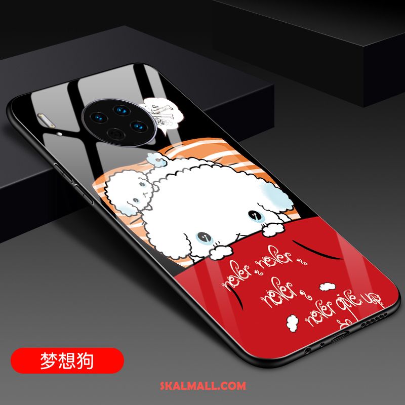 Huawei Mate 30 Skal Glas Ring Tecknat Mobil Telefon Net Red Billig
