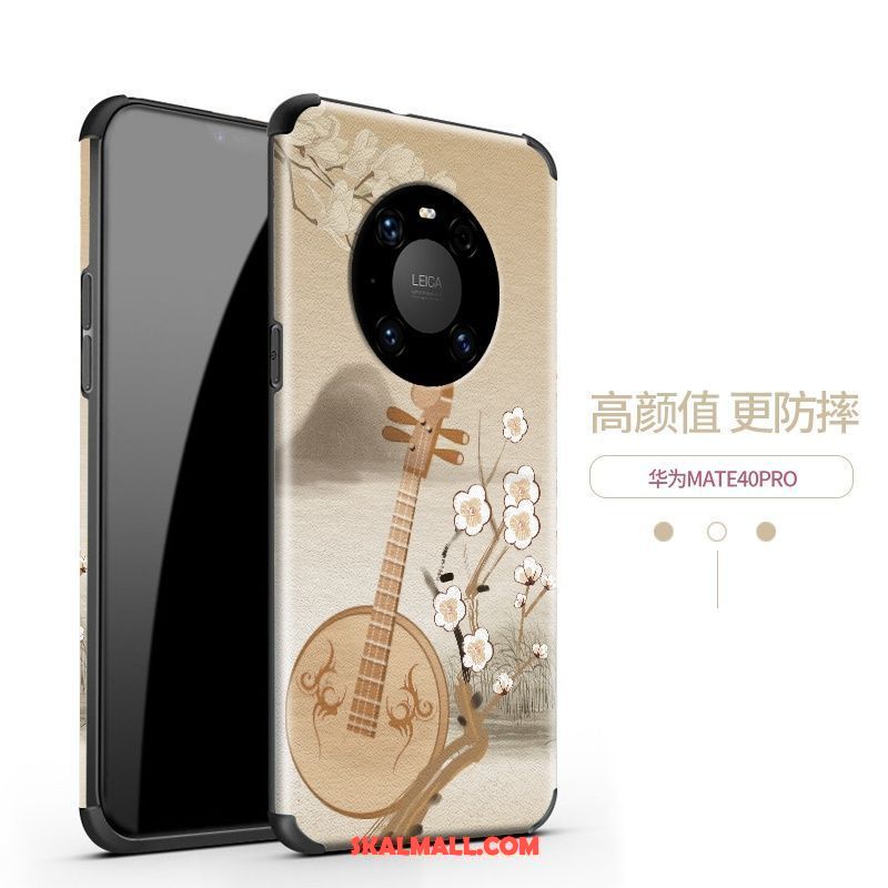 Huawei Mate 40 Pro Skal Retro Lättnad Mönster Kinesisk Stil Net Red Billig