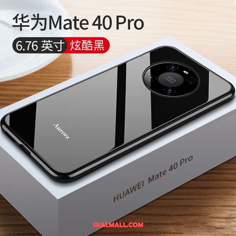 Huawei Mate 40 Pro Skal Röd Metall Mobil Telefon Slim Frame Rea