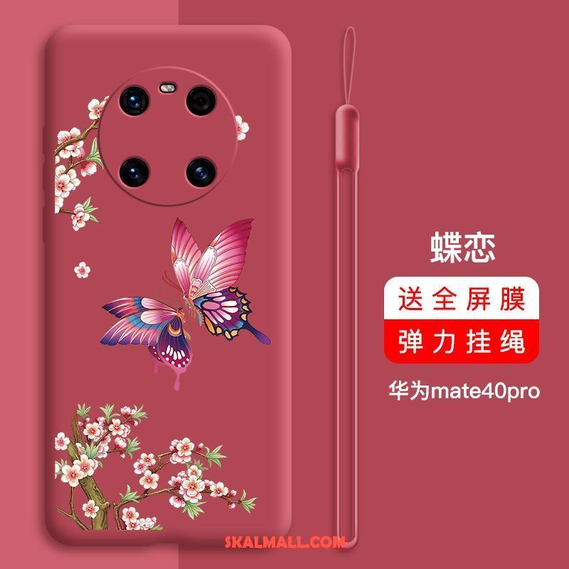 Huawei Mate 40 Pro Skal Slim Net Red Fallskydd All Inclusive Mobil Telefon Billig