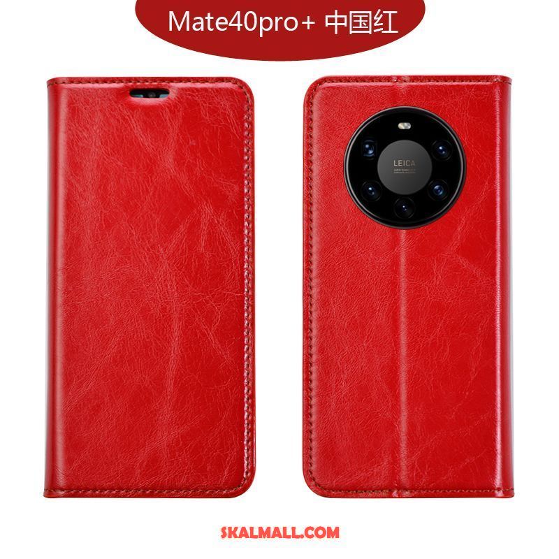 Huawei Mate 40 Pro+ Skal Äkta Läder Fallskydd Mobil Telefon Business Högt Utbud Rea