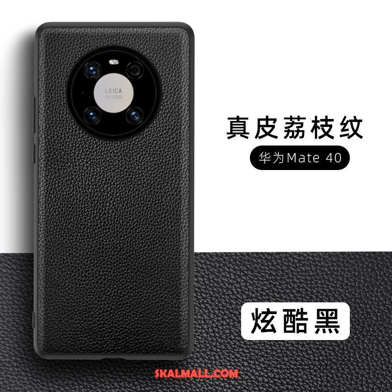 Huawei Mate 40 Skal Läderfodral Skydd Net Red Mobil Telefon Fallskydd Butik
