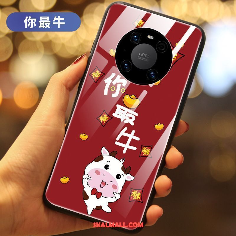 Huawei Mate 40 Skal Skydd Röd Ny Mobil Telefon Fallskydd Rea