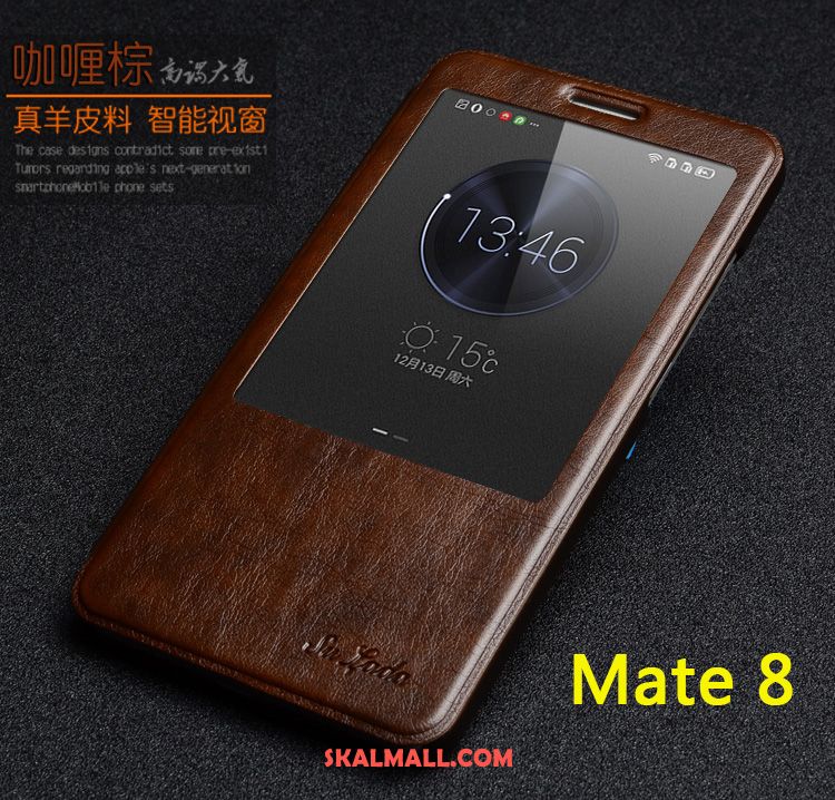 Huawei Mate 8 Skal Äkta Läder Skydd Mobil Telefon Slim Svart Fodral Köpa