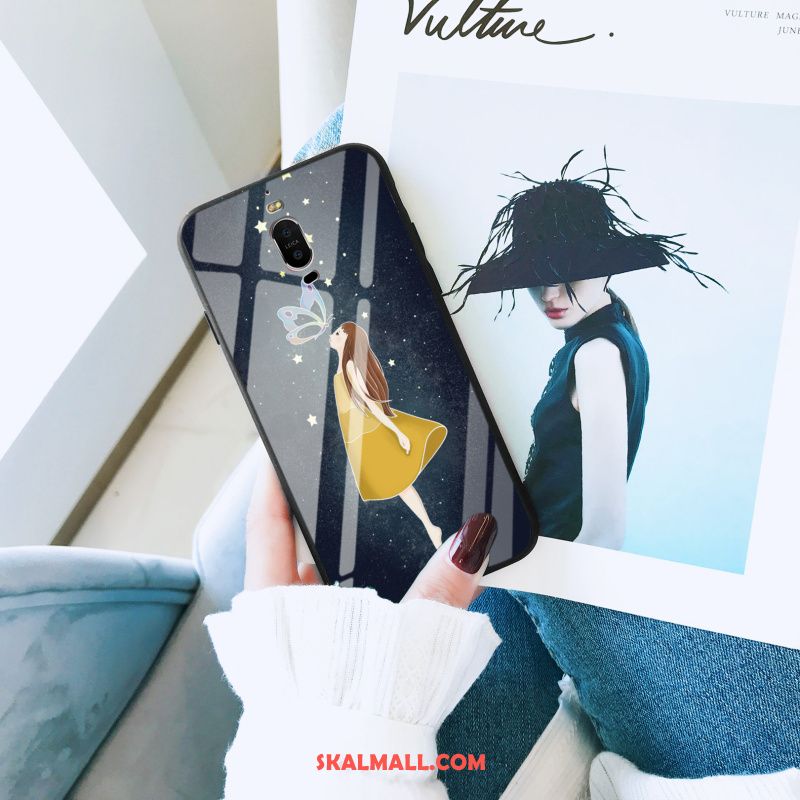 Huawei Mate 9 Pro Skal Hård Glas Net Red Fallskydd Enkel Billigt