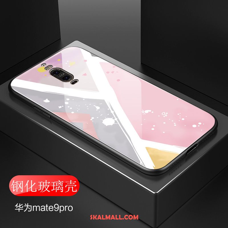 Huawei Mate 9 Pro Skal Mobil Telefon Geometri Generös Glas Pulver Butik