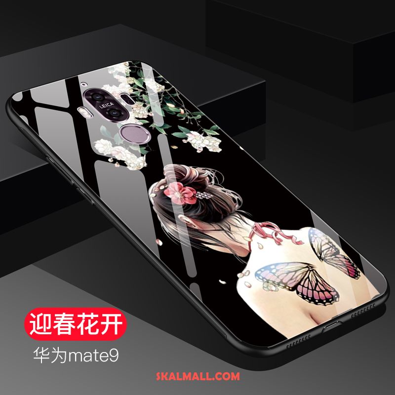 Huawei Mate 9 Skal Glas Trend Blå Mobil Telefon Fodral Rea