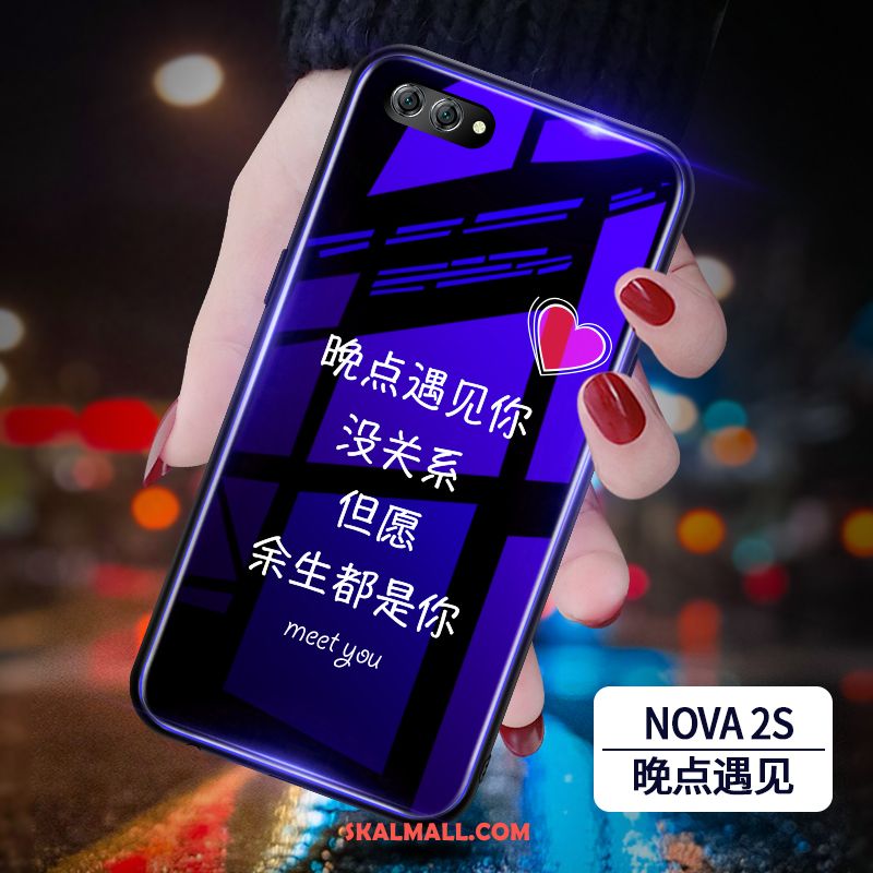 Huawei Nova 2s Skal Blå Fallskydd Net Red Mobil Telefon Trend Varumärke På Nätet