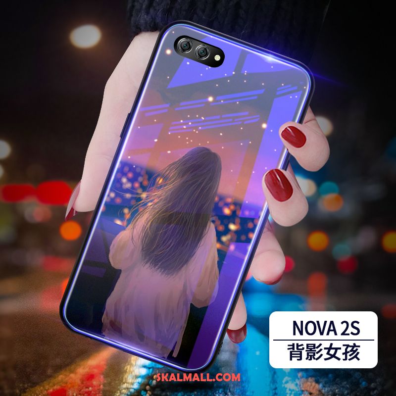Huawei Nova 2s Skal Blå Fallskydd Net Red Mobil Telefon Trend Varumärke På Nätet