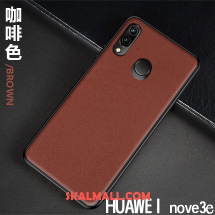 Huawei Nova 3e Skal All Inclusive Äkta Läder Lätt Och Tunt Business Läderfodral Rea