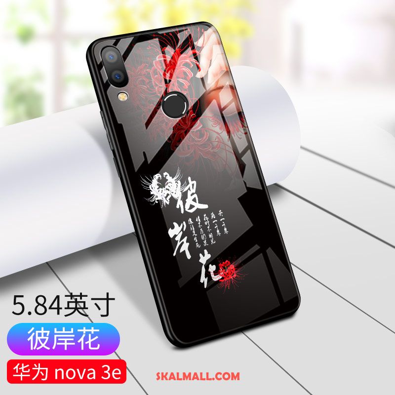 Huawei Nova 3e Skal Trend Varumärke Glas Mode Fallskydd Kreativa Fodral Billig