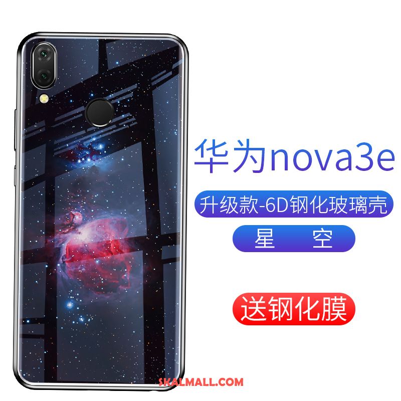 Huawei Nova 3e Skal Trend Varumärke Glas Mode Fallskydd Kreativa Fodral Billig