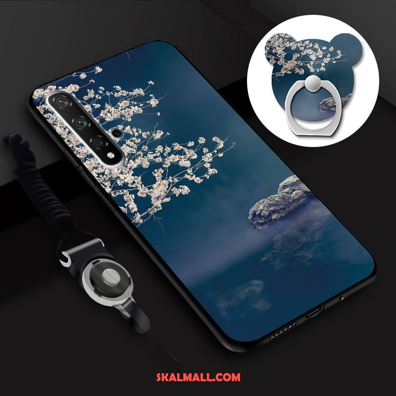 Huawei Nova 5t Skal Mobil Telefon Silikon Blå Skydd Rea