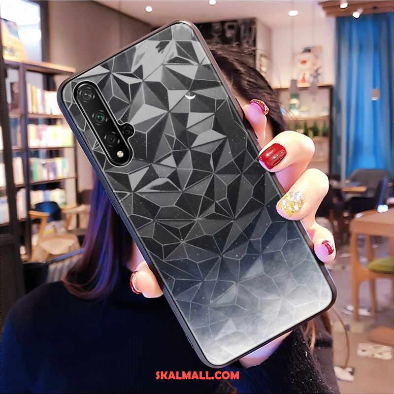 Huawei Nova 5t Skal Svart Mobil Telefon Diamantform Mönster Trend Varumärke Fodral Billigt
