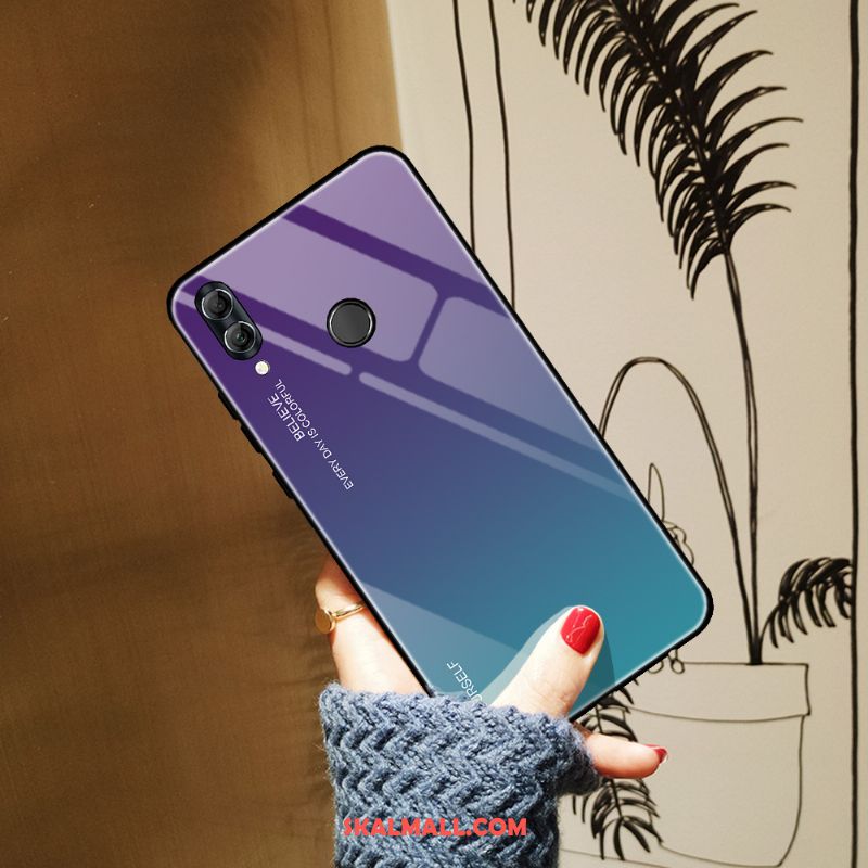 Huawei P Smart 2019 Skal Enkel Gradient Färg Mobil Telefon Fallskydd Härdat Glas Online