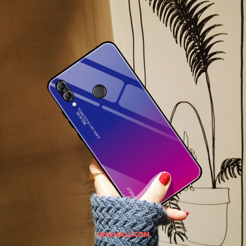 Huawei P Smart 2019 Skal Enkel Gradient Färg Mobil Telefon Fallskydd Härdat Glas Online
