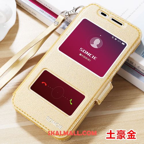 Huawei P Smart Skal Röd Skydd Läderfodral Mobil Telefon Fallskydd Fodral Online