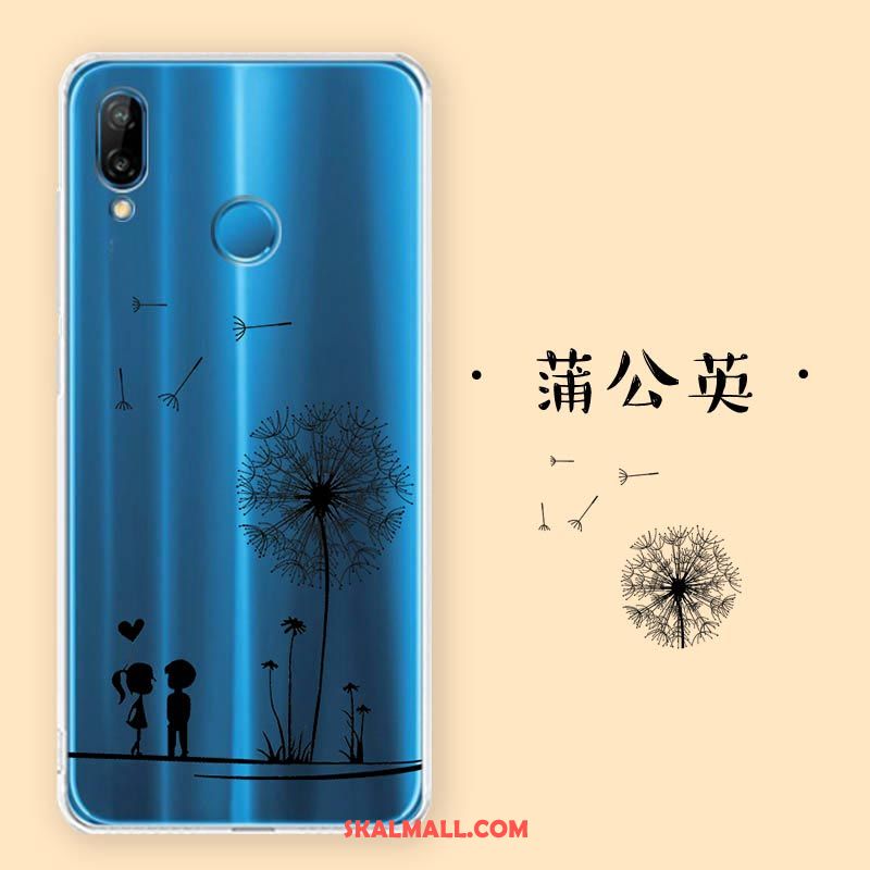 Huawei P Smart+ Skal Transparent Mjuk Blå Slim Silikon Köpa