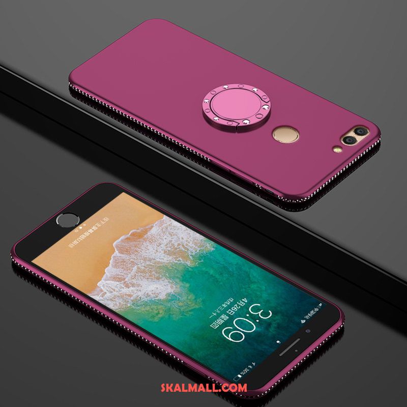 Huawei P Smart Skal Tunn Purpur Nubuck Mobil Telefon All Inclusive Fodral Rea