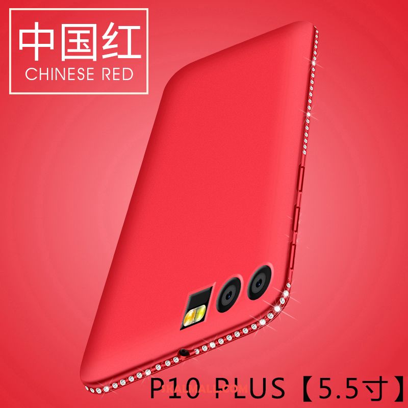 Huawei P10 Plus Skal Mjuk Kreativa Nubuck Mobil Telefon Röd Fodral Online