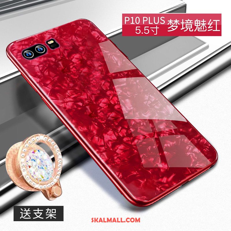 Huawei P10 Plus Skal Vacker Röd Hård Fallskydd Glas Rea