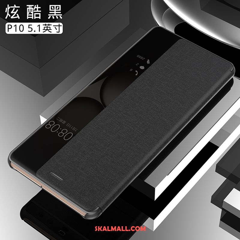 Huawei P10 Skal Fallskydd Läderfodral Rosa Guld Mobil Telefon Täcka Rea