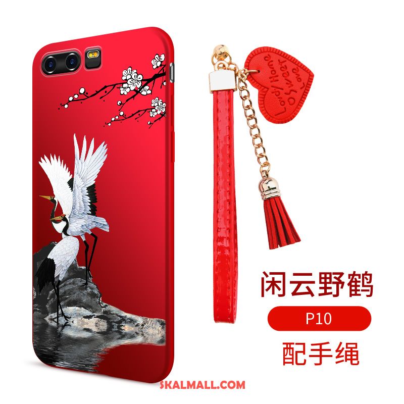 Huawei P10 Skal Fallskydd Mjuk Mobil Telefon Röd Trend Fodral Billigt