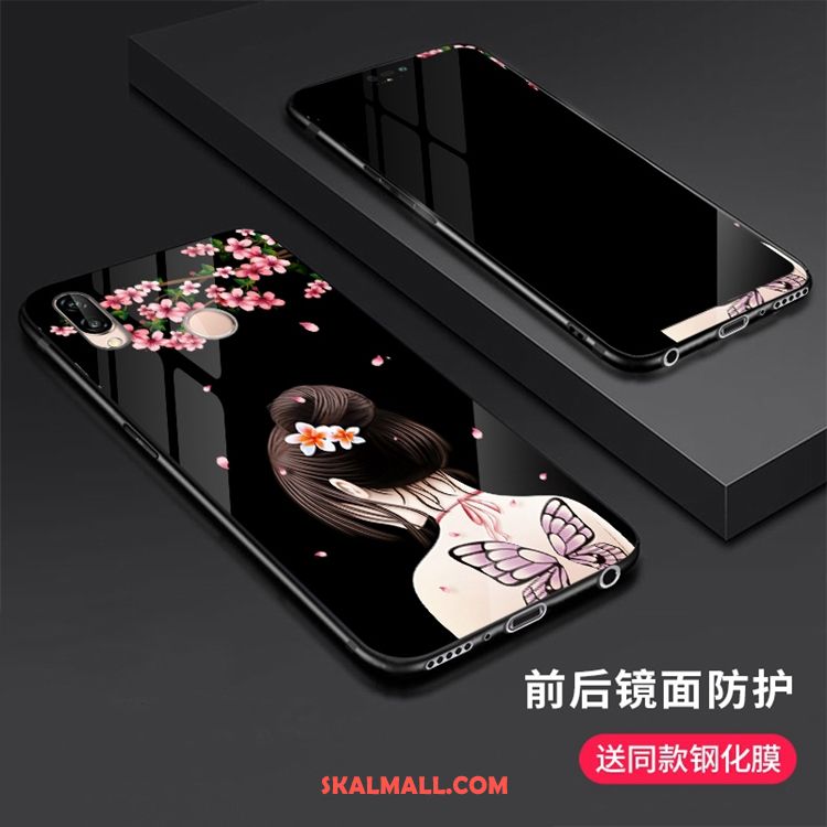 Huawei P20 Lite Skal Net Red Svart Skydd Mobil Telefon Glas Fodral Köpa