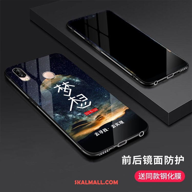 Huawei P20 Lite Skal Net Red Svart Skydd Mobil Telefon Glas Fodral Köpa