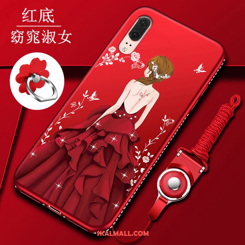 Huawei P20 Pro Skal Mjuk Skydd Mobil Telefon Röd Silikon Fodral Billig